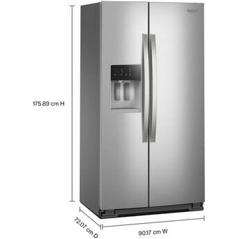 Whirlpool WRSC6536RZ 36-inch Wide Side-by-Side Refrigerator - 21 cu. ft.: Fingerprint-resistant Stainless Finish — thumbnail 25