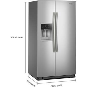 Whirlpool WRSF6536RZ 36-inch Standard Depth Side-by-Side Refrigerator Fingerprint-resistant Stainless Finish — thumbnail 18