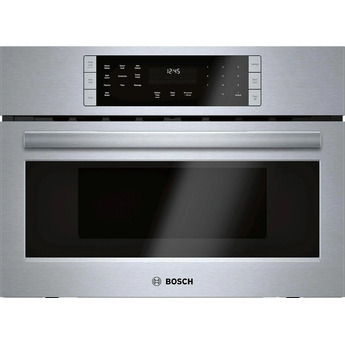 Bosch HMC87152UC 800 Series 27 Inch Stainless Steel 1.6 cu. ft. Total Capacity Electric Single Wall Oven/Microwave Combo Oven