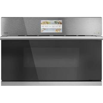 Cafe 30 Inch Built-In Smart Microwave Oven with 1.7 cu. ft. Total Capacity, 7" Full-Color LCD Touch Control, In-Oven Camera, Android OS and Advantium® Technology: Platinum Glass