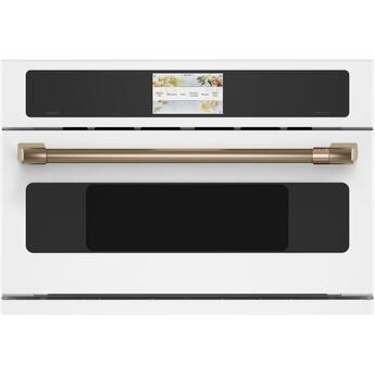 Cafe 30" Matte White Electric Single Wall Oven with Advantium - Convection