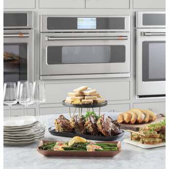 Cafe 30 Inch Built-In Smart Microwave Oven with 1.7 cu. ft. Total Capacity, 7" Full-Color LCD Touch Control, In-Oven Camera, Android OS and Advantium® Technology: Matte White, Brushed Bronze Handle — thumbnail 11