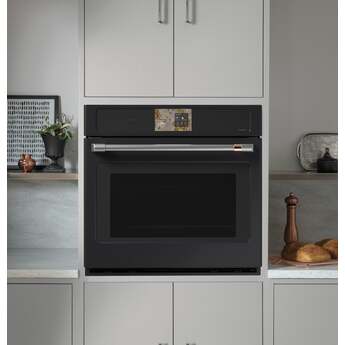 Cafe Professional Series 30 Inch Smart Built-In Convection Single Wall Oven With In-Oven Camera: Matte Black — thumbnail 4