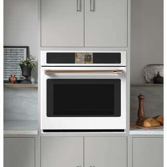 Cafe Professional Series 30 Inch Smart Built-In Convection Single Wall Oven With In-Oven Camera: Matte White — thumbnail 4
