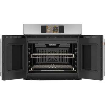 Cafe Professional Series 30 Inch Smart Built-In Convection Single Wall Oven With French-Doors: Stainless — thumbnail 2