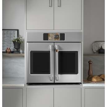 Cafe Professional Series 30 Inch Smart Built-In Convection Single Wall Oven With French-Doors: Stainless — thumbnail 4
