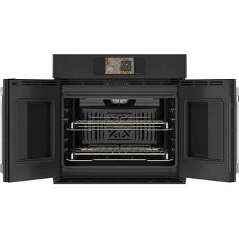 Cafe Professional Series 30 Inch Smart Built-In Convection Single Wall Oven With French-Doors: Matte Black — thumbnail 2