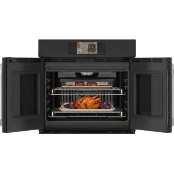 Cafe Professional Series 30 Inch Smart Built-In Convection Single Wall Oven With French-Doors: Matte Black — thumbnail 3