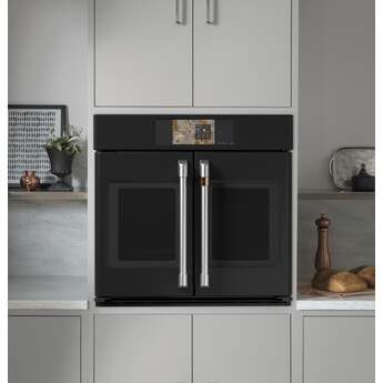 Cafe Professional Series 30 Inch Smart Built-In Convection Single Wall Oven With French-Doors: Matte Black — thumbnail 4
