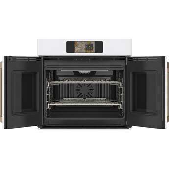 Cafe Professional Series 30 Inch Smart Built-In Convection Single Wall Oven With French-Doors: Matte White — thumbnail 2