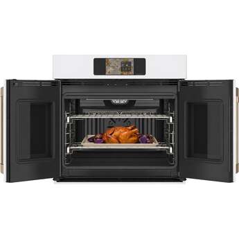 Cafe Professional Series 30 Inch Smart Built-In Convection Single Wall Oven With French-Doors: Matte White — thumbnail 3