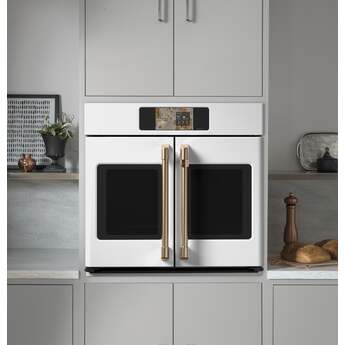 Cafe Professional Series 30 Inch Smart Built-In Convection Single Wall Oven With French-Doors: Matte White — thumbnail 4