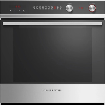 Fisher Paykel Series 7 Contemporary 24" 3.0 cu. ft. Black with 9 Functions Self Clean Single Wall Oven