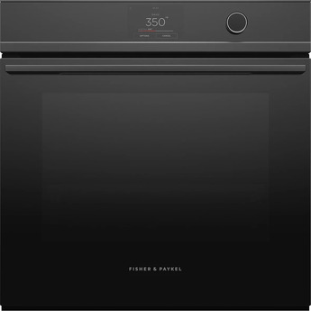 Fisher Paykel Series 9 Minimal 24" 3.0 cu. ft. Black Touchscreen & Knob Control with 16 Functions Self Clean Single Wall Oven