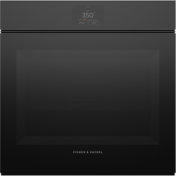 Fisher Paykel OB24SMPTNB1 24 Inch Series 9 Minimal Handleless Self-Cleaning Oven: Black Black Glass