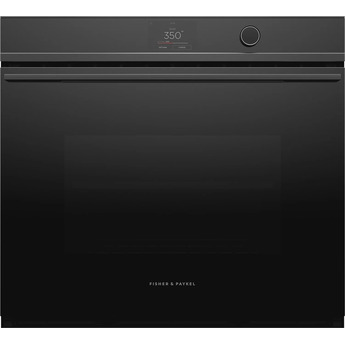 Fisher Paykel Series 9 Minimal 30" 4.1 cu. ft. Black Touchscreen & Knob Control with 17 Functions Self Clean Single Wall Oven