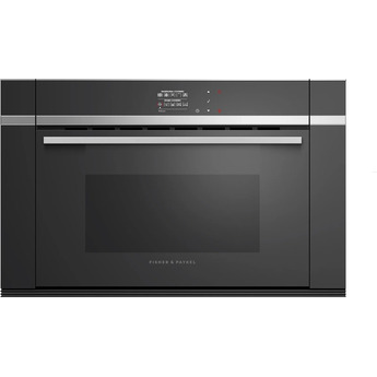 Fisher Paykel Contemporary 24" 1.3 Cu. Ft. Black Glass Built-In Combination Steam Oven - Convection
