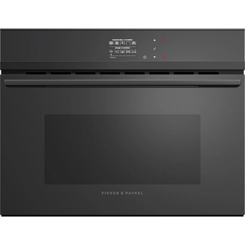 Fisher Paykel Series 9 Minimal 30" 1.3 cu. ft. Black with 9 Functions Combination Steam Oven - Convection
