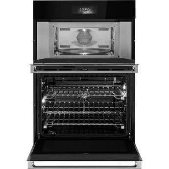 Jenn Air 30 Inch Double Combination Smart Electric Wall Oven with 6.4 cu. ft. Oven Capacity, MultiMode True Convection System, Air Fry, Speed-Cook and 7.8 Full-Color Ultra Wide LCD Display: Noir — thumbnail 11
