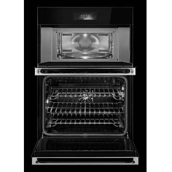 Jenn Air 30 Inch Double Combination Smart Electric Wall Oven with 6.4 cu. ft. Oven Capacity, MultiMode True Convection System, Air Fry, Speed-Cook and 7.8 Full-Color Ultra Wide LCD Display: Noir — thumbnail 12