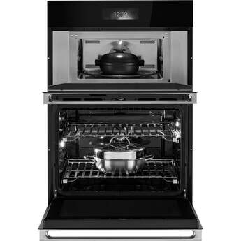 Jenn Air 30 Inch Double Combination Smart Electric Wall Oven with 6.4 cu. ft. Oven Capacity, MultiMode True Convection System, Air Fry, Speed-Cook and 7.8 Full-Color Ultra Wide LCD Display: Noir — thumbnail 13