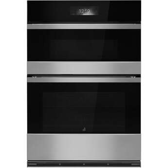 Jenn Air 30 Inch Double Combination Smart Electric Wall Oven with 6.4 cu. ft. Oven Capacity, MultiMode True Convection System, Air Fry, Speed-Cook and 7.8 Full-Color Ultra Wide LCD Display: Noir — thumbnail 3