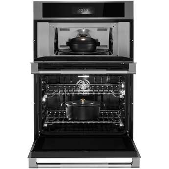 Jenn Air 30 Inch Double Combination Smart Electric Wall Oven with 6.4 cu. ft. Oven Capacity, V2? Vertical Dual-Fan True Convection, Air Fry, Speed-Cook and 7.8 Full-Color Ultra Wide LCD Display: Rise — thumbnail 14