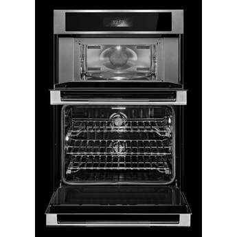 Jenn Air 30 Inch Double Combination Smart Electric Wall Oven with 6.4 cu. ft. Oven Capacity, V2? Vertical Dual-Fan True Convection, Air Fry, Speed-Cook and 7.8 Full-Color Ultra Wide LCD Display: Rise — thumbnail 6