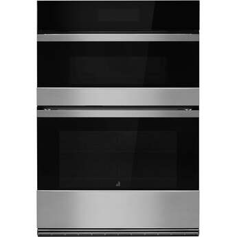 Jenn Air 30 Inch Double Combination Smart Electric Wall Oven with 6.4 cu. ft. Oven Capacity, V2? Vertical Dual-Fan True Convection, Air Fry, Speed-Cook and 7.8 Full-Color Ultra Wide LCD Display: Noir