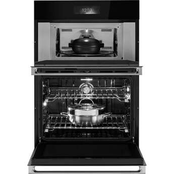 Jenn Air 30 Inch Double Combination Smart Electric Wall Oven with 6.4 cu. ft. Oven Capacity, V2? Vertical Dual-Fan True Convection, Air Fry, Speed-Cook and 7.8 Full-Color Ultra Wide LCD Display: Noir — thumbnail 18