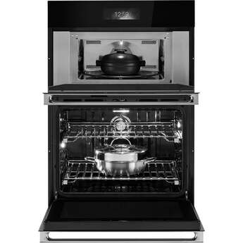 Jenn Air 30 Inch Double Combination Smart Electric Wall Oven with 6.4 cu. ft. Oven Capacity, V2? Vertical Dual-Fan True Convection, Air Fry, Speed-Cook and 7.8 Full-Color Ultra Wide LCD Display: Noir — thumbnail 19