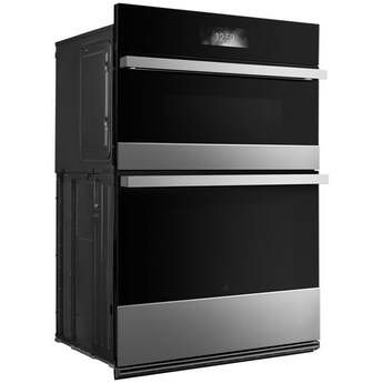 Jenn Air 30 Inch Double Combination Smart Electric Wall Oven with 6.4 cu. ft. Oven Capacity, V2? Vertical Dual-Fan True Convection, Air Fry, Speed-Cook and 7.8 Full-Color Ultra Wide LCD Display: Noir — thumbnail 8