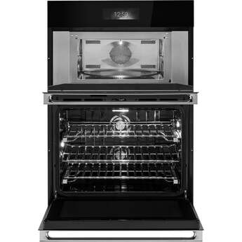 Jenn Air 30 Inch Double Combination Smart Electric Wall Oven with 6.4 cu. ft. Oven Capacity, V2? Vertical Dual-Fan True Convection, Air Fry, Speed-Cook and 7.8 Full-Color Ultra Wide LCD Display: Noir — thumbnail 9