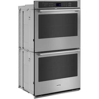 Maytag 30 Inch 10.0 Cu. Ft. Electric Double Wall Oven With Evenair True Convection, Dual-Rack Air Fry, Power Preheat And Steam Clean: Stainless Steel — thumbnail 10