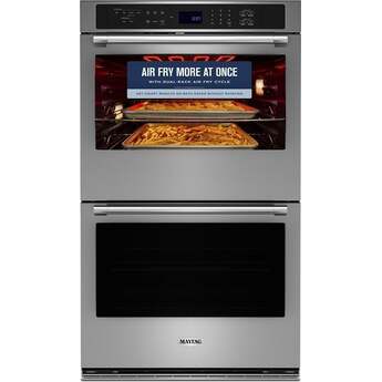 Maytag 30 Inch 10.0 Cu. Ft. Electric Double Wall Oven With Evenair True Convection, Dual-Rack Air Fry, Power Preheat And Steam Clean: Stainless Steel — thumbnail 9