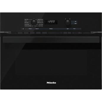 Miele H6200BMOBSW DirectSelect Series 24 Inch Obsidian Black Electric Single Wall Speed Oven