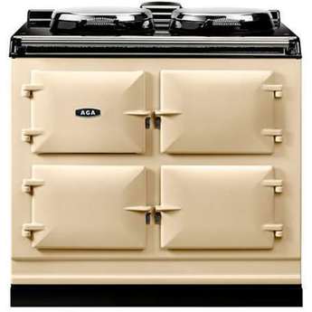 AGA 39" Cream Natural Gas Hotplate Cooktop Triple Oven Range