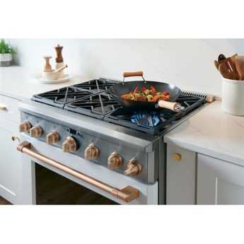 Cafe 36" Stainless Steel Natural Gas Sealed Burner Self Cleaning Slide-In Range - Convection - ADA Compliant — thumbnail 2