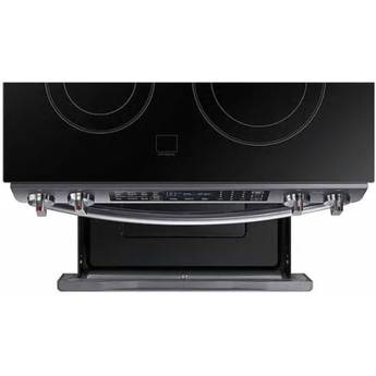 Samsung 30" Fingerprint Resistant Black Stainless Steel Electric Smoothtop Slide-In Range - Convection — thumbnail 4