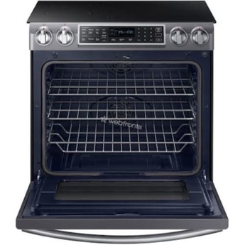 Samsung 30" Fingerprint Resistant Black Stainless Steel Slide-In Induction Smoothtop Range - Convection - ADA Compliant — thumbnail 2