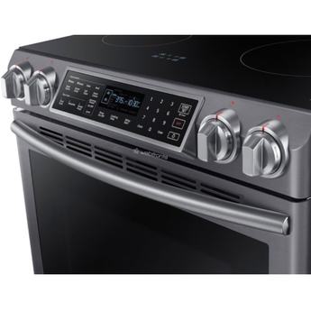Samsung 30" Fingerprint Resistant Black Stainless Steel Slide-In Induction Smoothtop Range - Convection - ADA Compliant — thumbnail 3