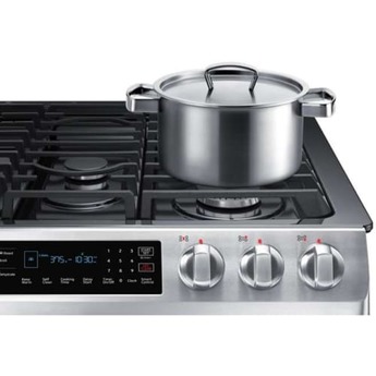Samsung 30" Stainless Steel Sealed Burner Gas Range - Convection — thumbnail 6