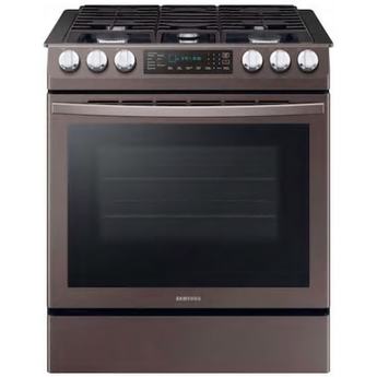 Samsung 30" Tuscan Stainless Steel Natural Gas Slide-In Sealed Burner Range - Convection