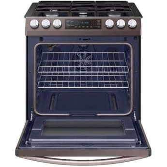 Samsung 30" Tuscan Stainless Steel Natural Gas Slide-In Sealed Burner Range - Convection — thumbnail 2