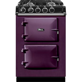 AGA 24" Aubergine Dual Fuel (Natural Gas) Sealed Burner Double Oven Range