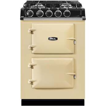 AGA 24" Cream Dual Fuel (Natural Gas) Sealed Burner Double Oven Range