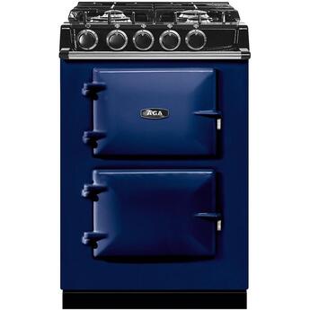 AGA 24" Dark Blue Dual Fuel (Natural Gas) Sealed Burner Double Oven Range