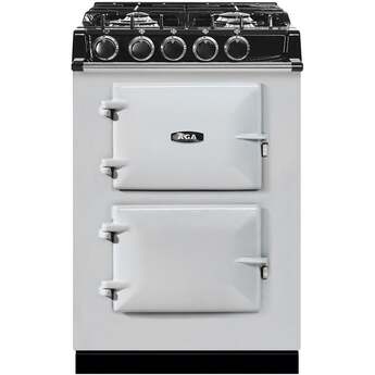AGA 24" Pearl Ashes Dual Fuel (Natural Gas) Sealed Burner Double Oven Range