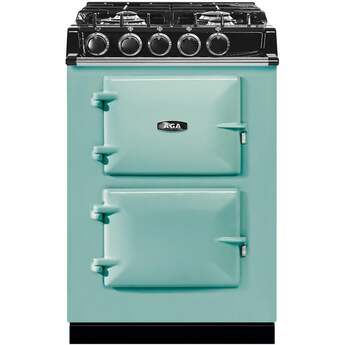 AGA 24" Pistachio Dual Fuel (Natural Gas) Sealed Burner Double Oven Range