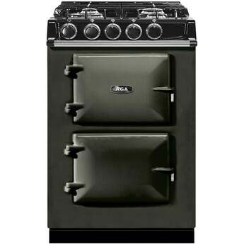 AGA 24" Pewter Dual Fuel (Natural Gas) Sealed Burner Double Oven Range